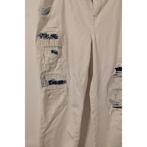Lauren Ralph Lauren Women's Plus Distressed Patchwork Midrise Straight Pants 16W - Picture 3 of 11